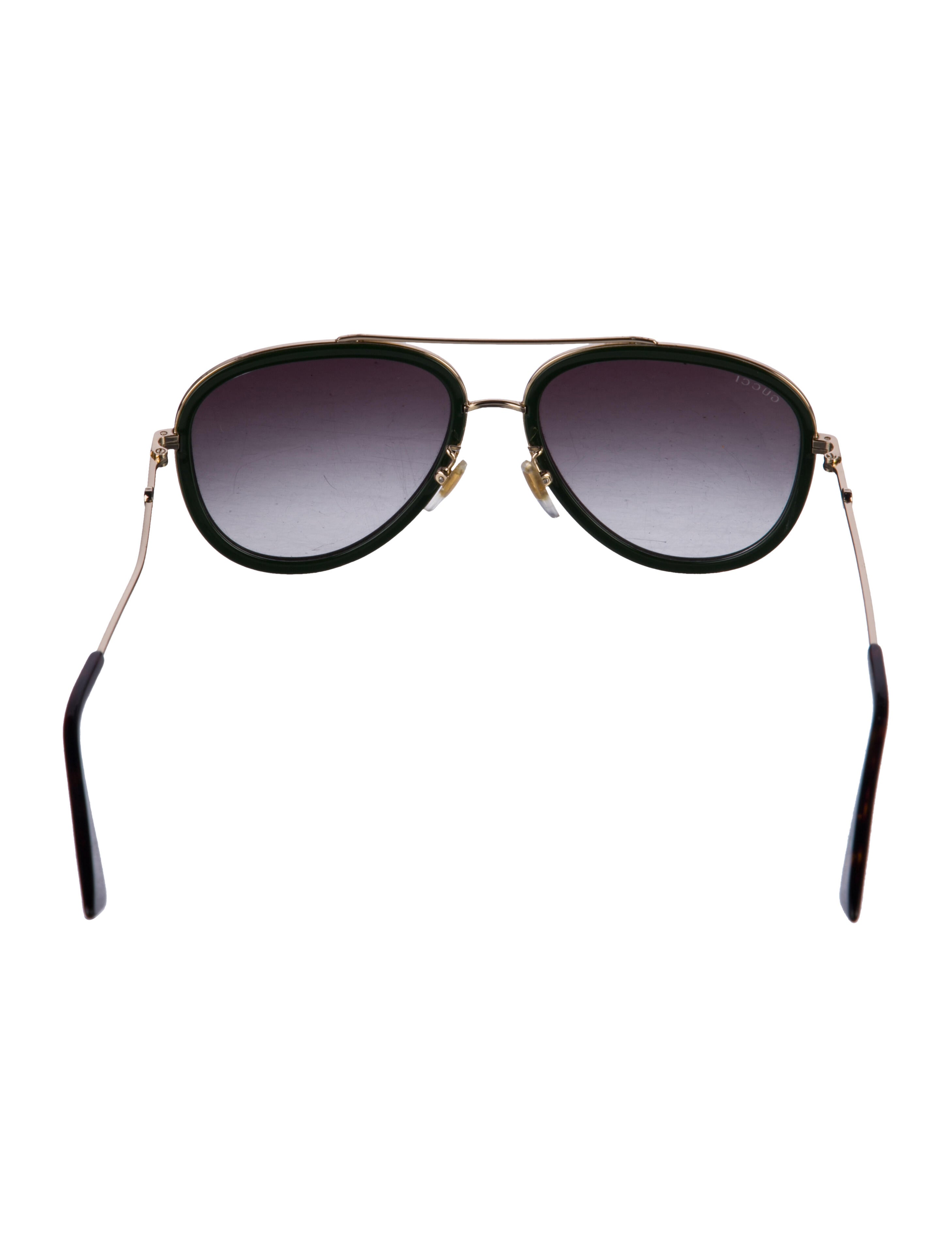 Gucci Web Accent Aviator Sunglasses