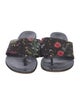 Gucci Flora Print Canvas Slides