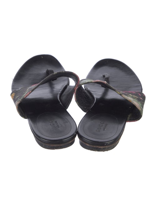Gucci Flora Print Canvas Slides