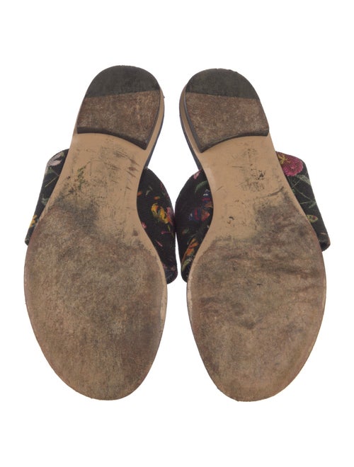 Gucci Flora Print Canvas Slides