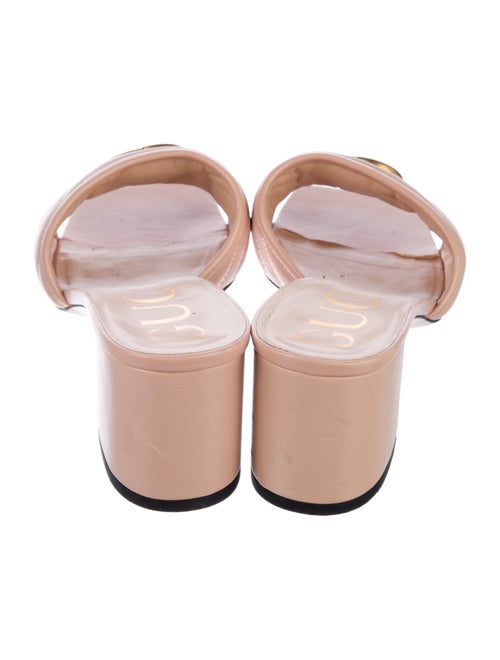 Gucci Double G Logo Leather Slides