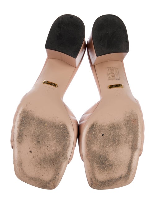 Gucci Double G Logo Leather Slides