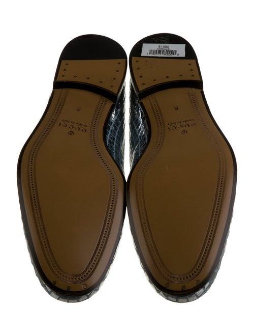 Gucci Horsebit Accent Canvas Loafers