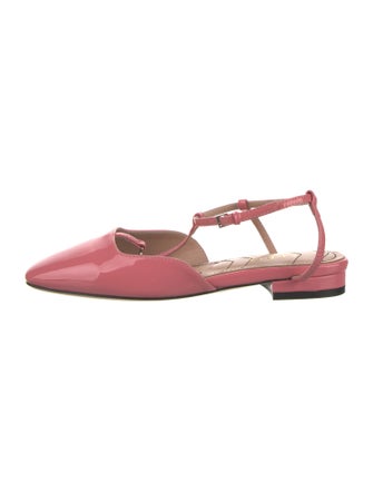 Gucci Patent Leather Slingback Flats