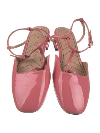 Gucci Patent Leather Slingback Flats