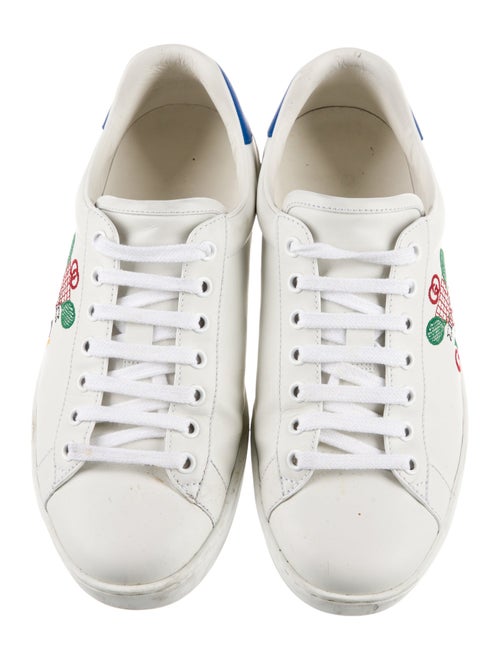 Gucci Leather Graphic Print Sneakers