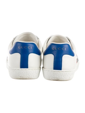 Gucci Leather Graphic Print Sneakers