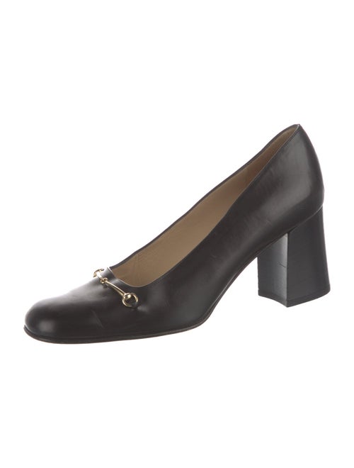 Gucci Horsebit Accent Leather Pumps
