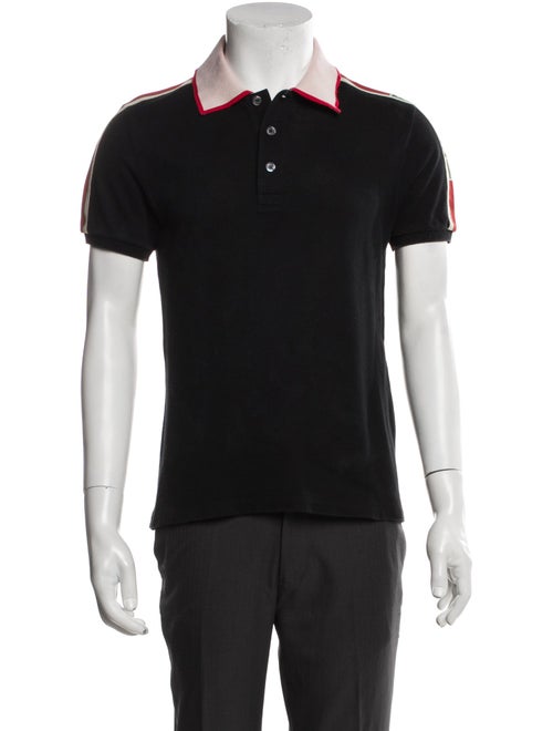 Gucci Web Accent Collar Polo Shirt Collar Polo Shirt