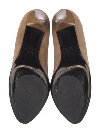 Gucci Bamboo Accent Suede Pumps