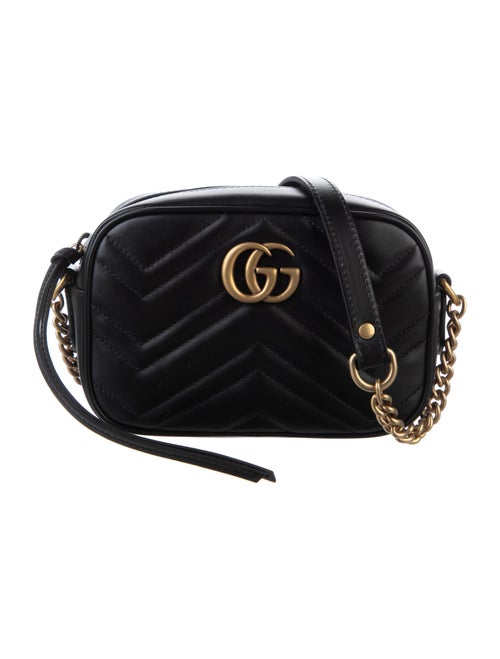 Gucci Matelasse Mini GG Marmont Chain Shoulder Bag