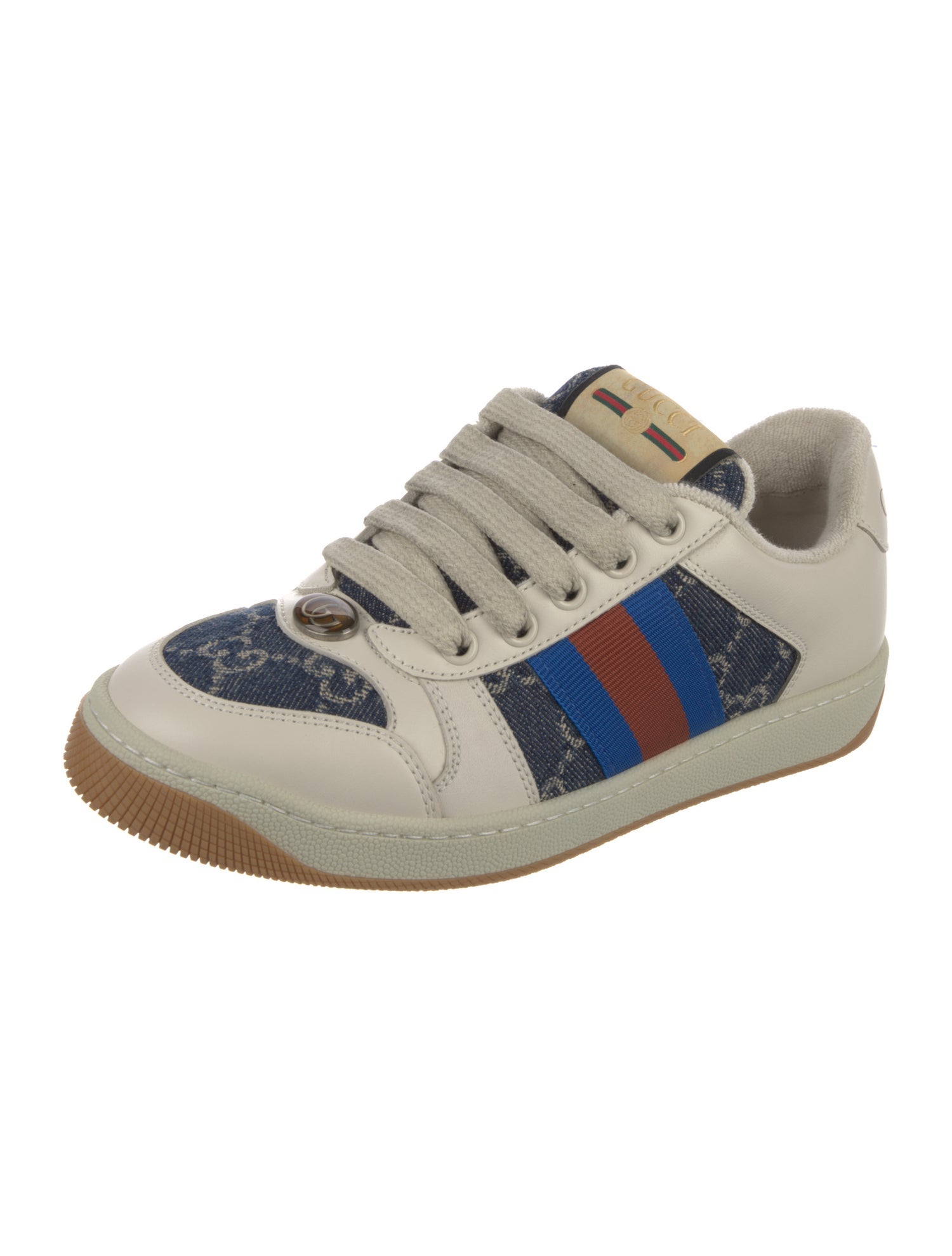 Gucci Leather Colorblock Pattern Chunky Sneakers