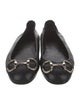 Gucci Horsebit Accent Leather Ballet Flats
