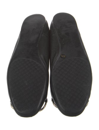 Gucci Horsebit Accent Leather Ballet Flats