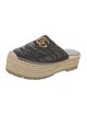 Gucci Double G Logo Leather Mules