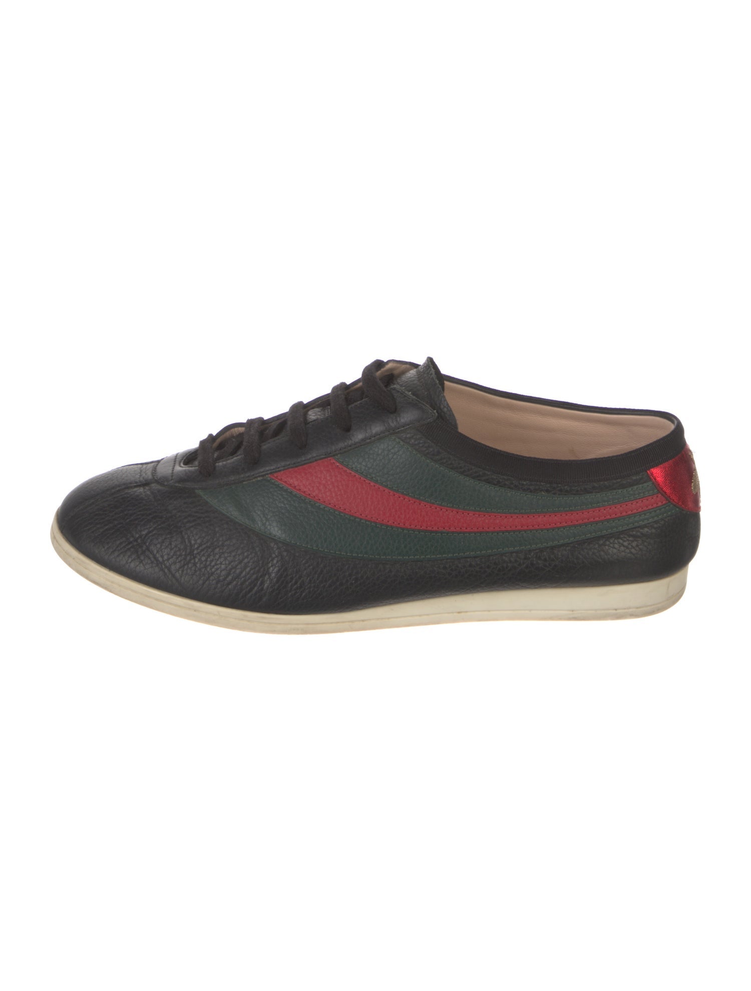 Gucci Web Accent Leather Sneakers