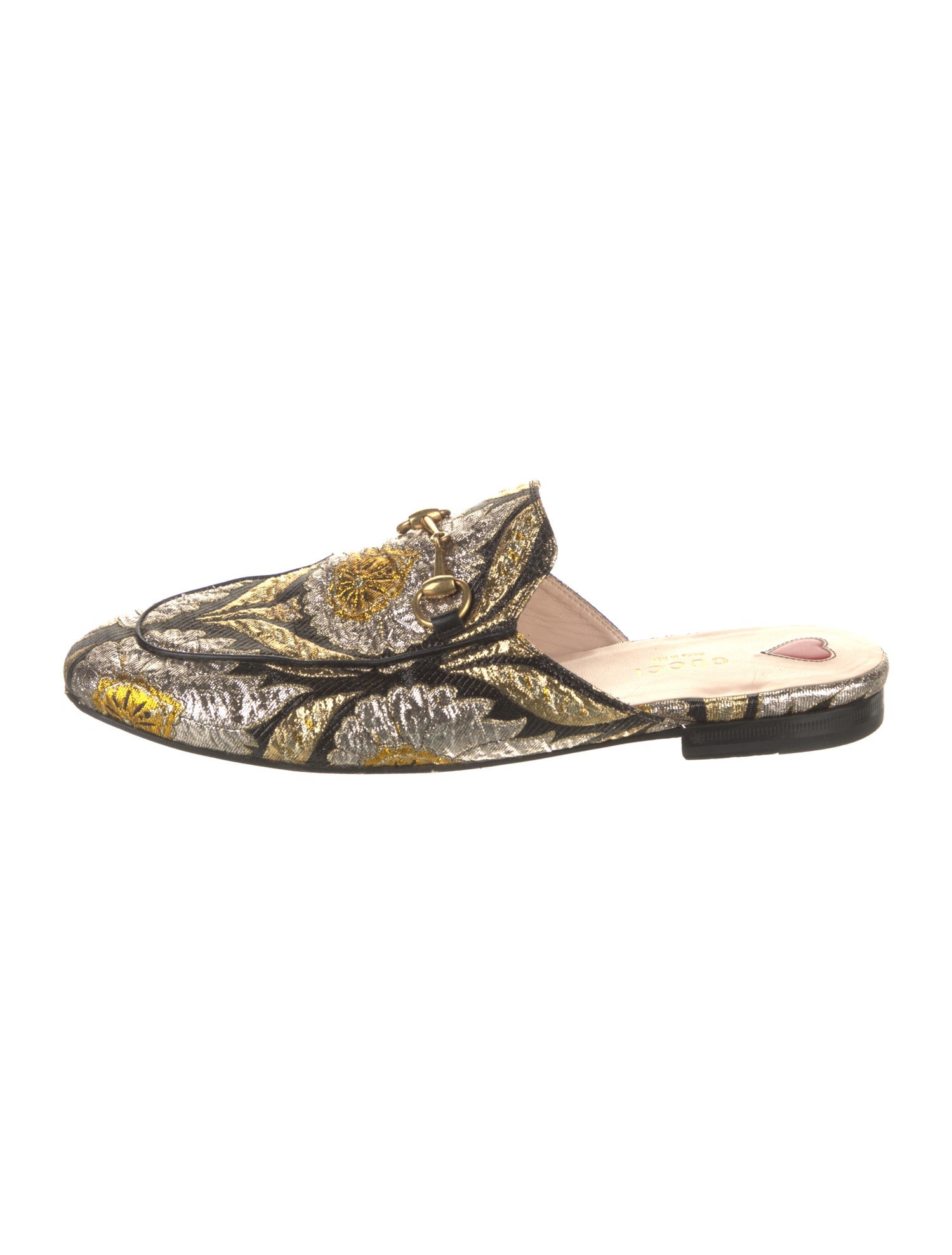 Gucci Horsebit Accent Printed Mules