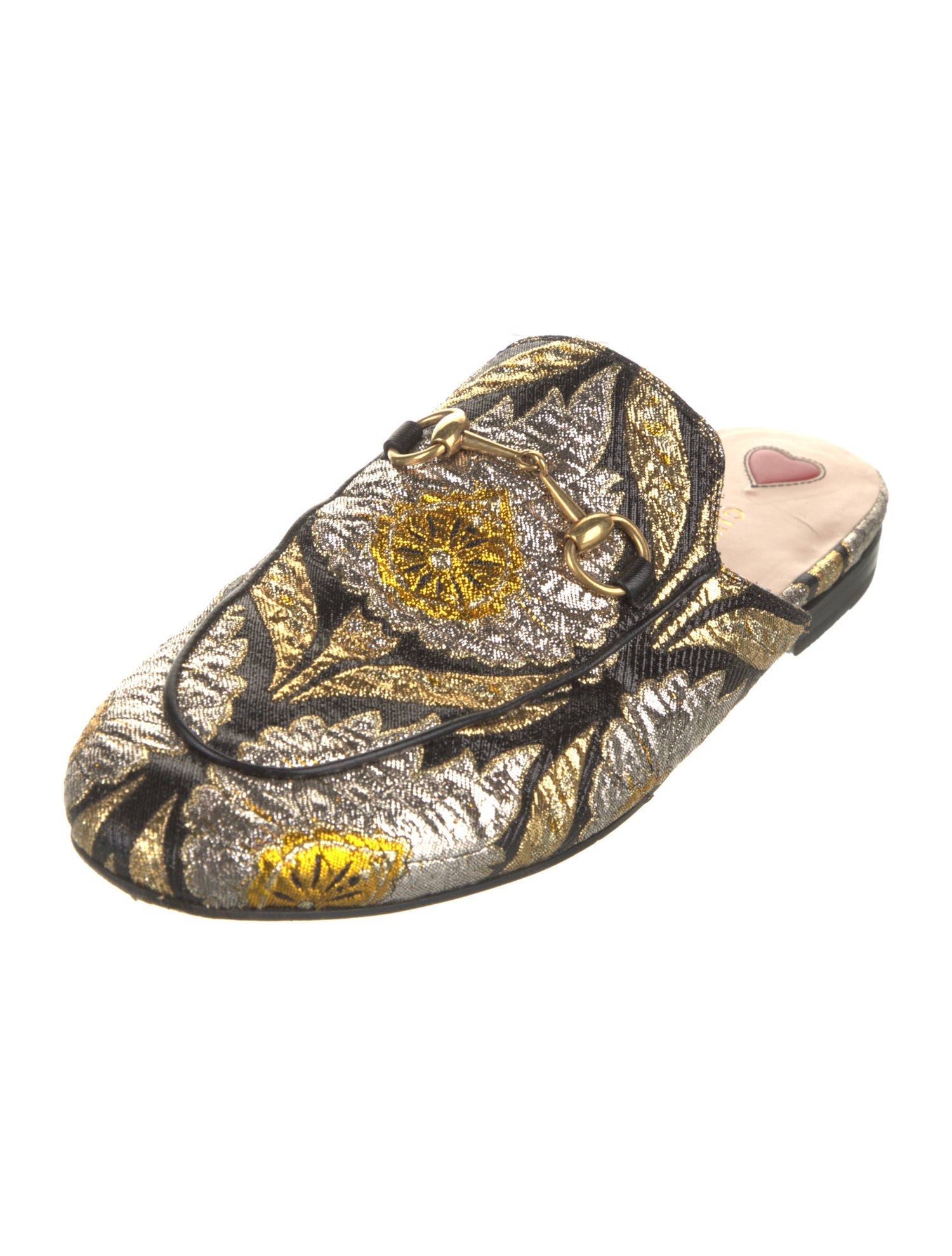 Gucci Horsebit Accent Printed Mules