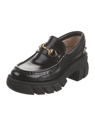 Gucci Horsebit Accent Leather Loafers