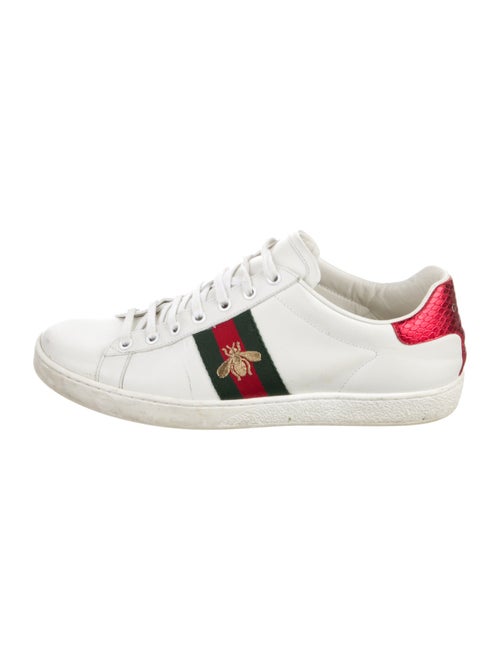 Gucci Leather Animal Print Sneakers