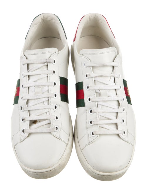 Gucci Leather Animal Print Sneakers