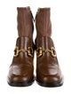 Gucci Horsebit Accent Leather Boots