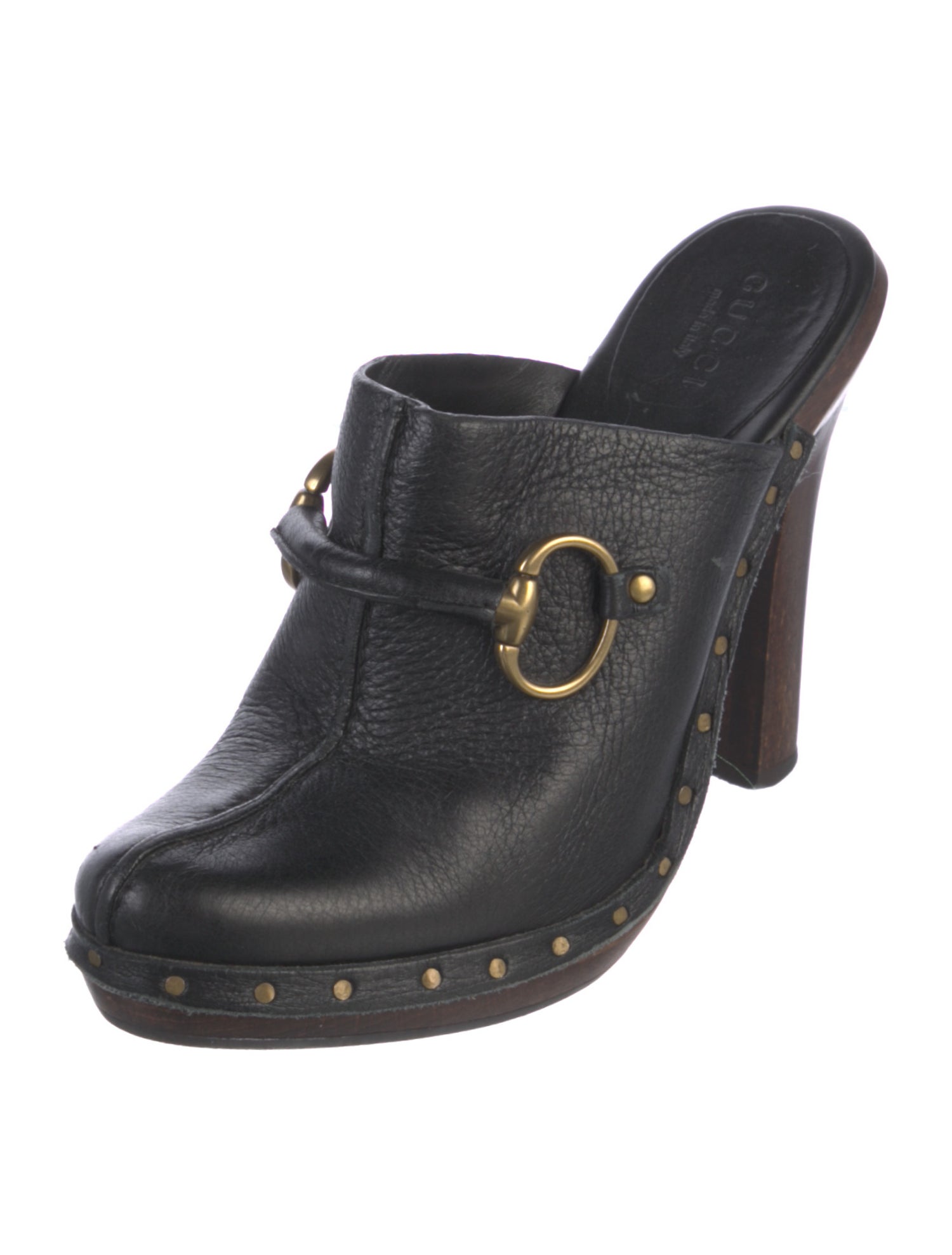 Gucci Horsebit Accent Leather Mules