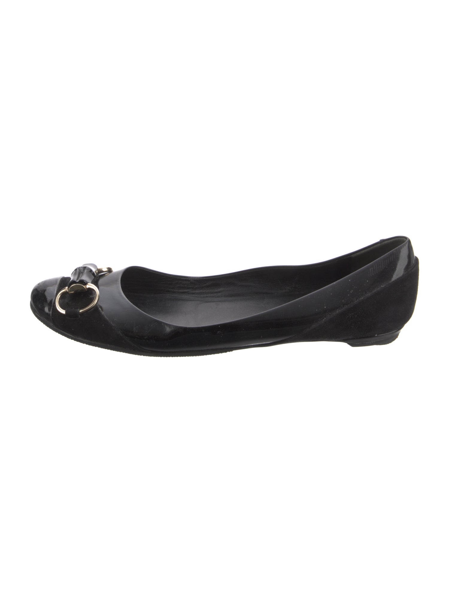 Gucci Horsebit Accent Patent Leather Flats