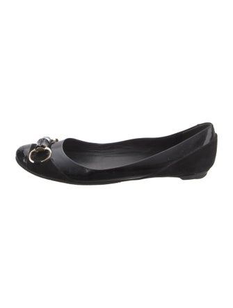 Gucci Horsebit Accent Patent Leather Flats