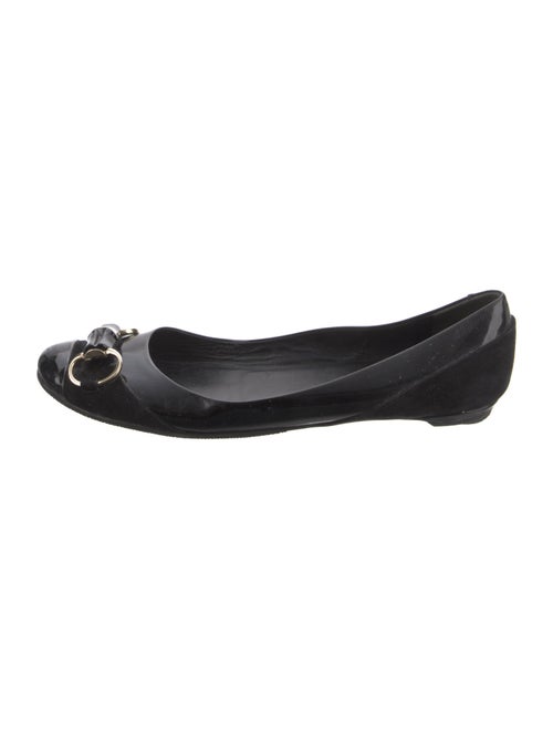 Gucci Horsebit Accent Patent Leather Flats