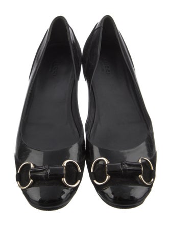 Gucci Horsebit Accent Patent Leather Flats