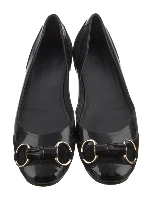 Gucci Horsebit Accent Patent Leather Flats
