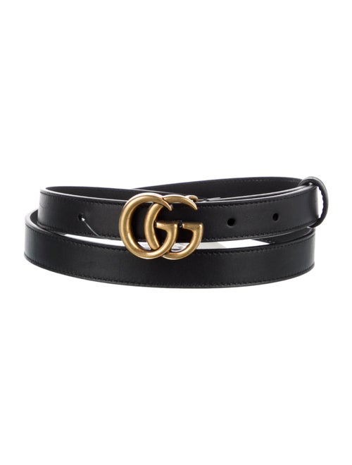 Gucci Double G Logo Skinny Belt