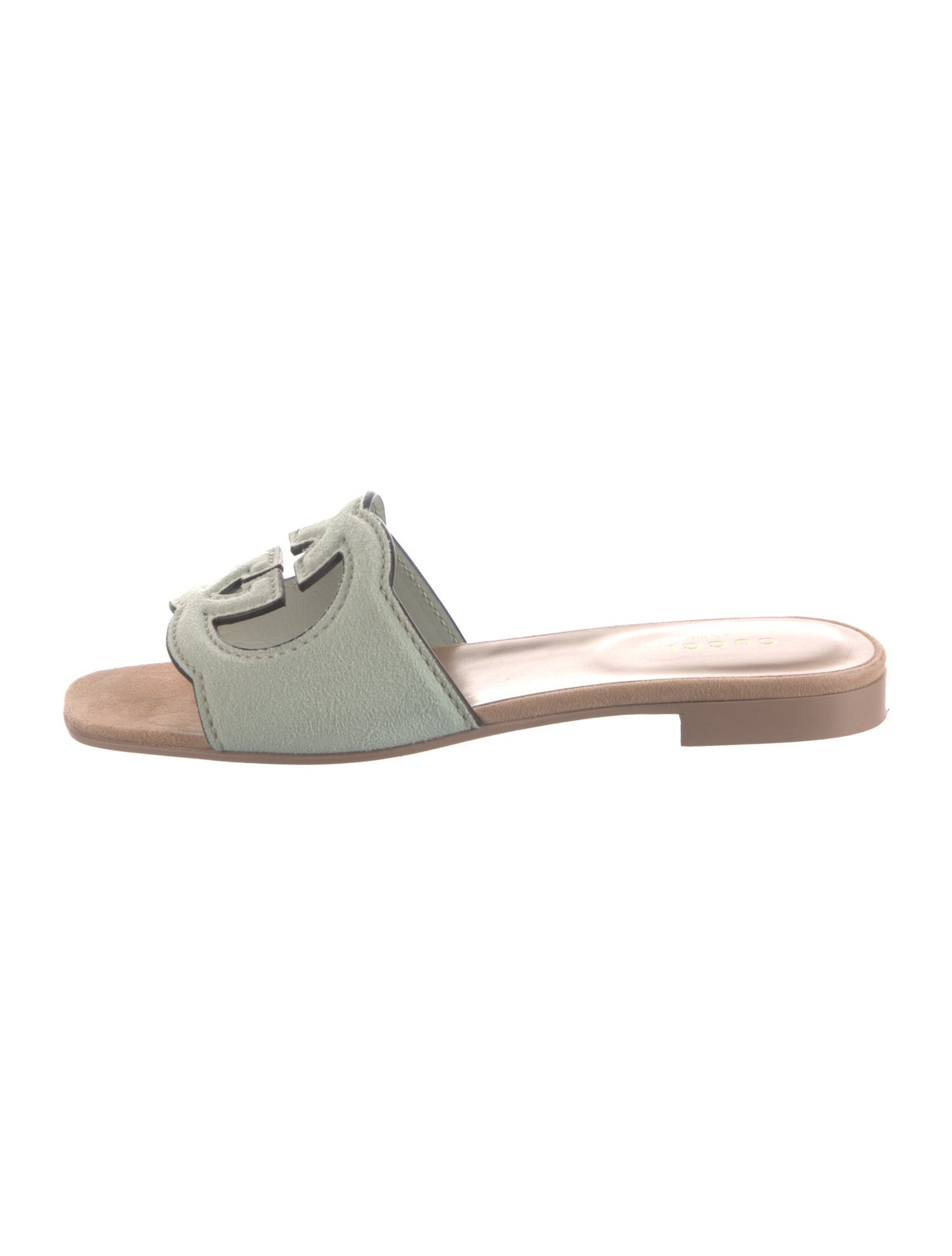 Gucci Interlocking G Logo Leather Slides