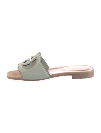 Gucci Interlocking G Logo Leather Slides
