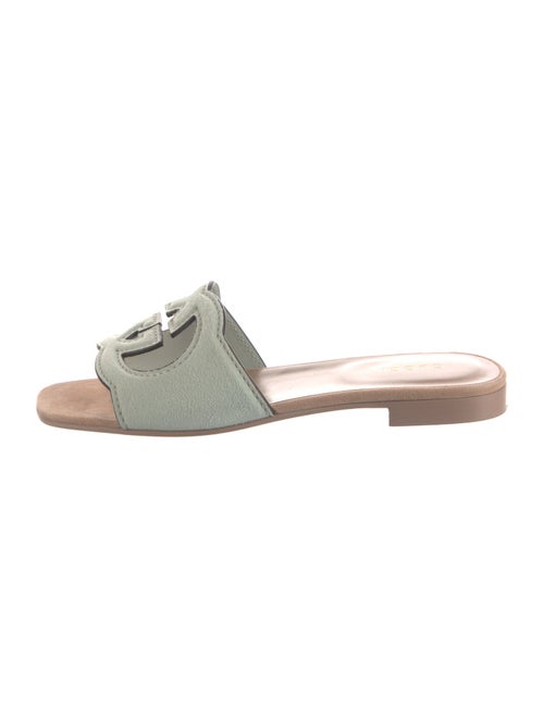 Gucci Interlocking G Logo Leather Slides