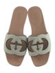 Gucci Interlocking G Logo Leather Slides