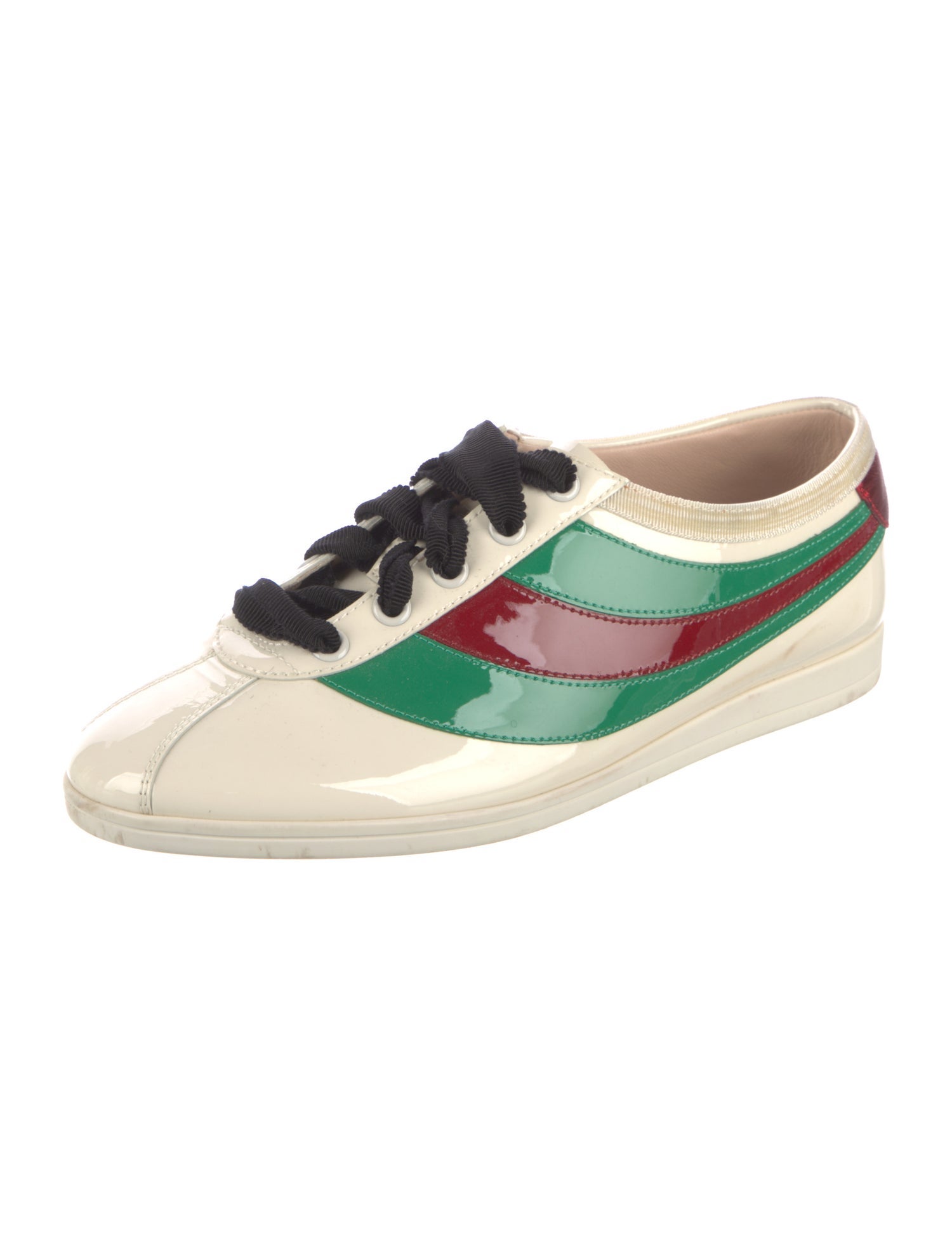 Gucci Web Accent Patent Leather Sneakers