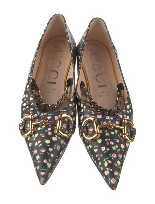 Gucci Horsebit Accent Leather Mary Jane Flats