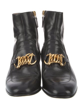 Gucci Horsebit Accent Leather Boots
