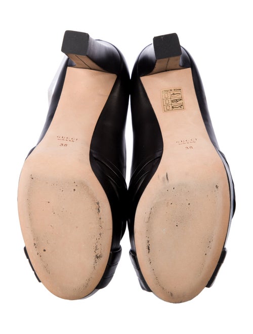 Gucci Hasler Horsebit Accent Leather Pumps