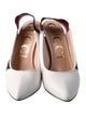 Gucci Web Accent Leather Slingback Pumps