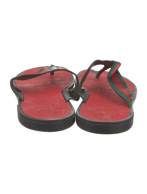 Gucci Web Accent Canvas Flip Flops