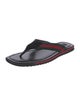 Gucci Sylvie Web Accent Leather Flip Flops