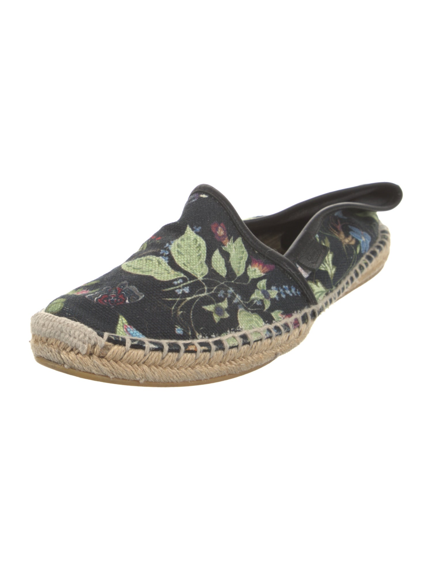 Gucci Flora Print Canvas Espadrilles