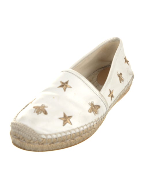 Gucci Bee Accent Leather Espadrilles