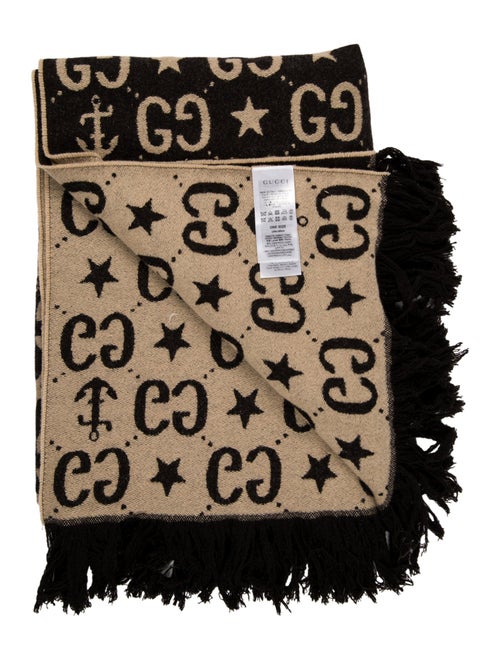 Gucci Stars and Anchors Plaid Throw Blanket