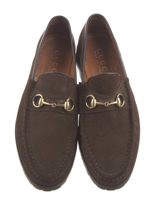 Gucci Horsebit Accent Suede Loafers