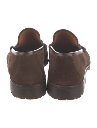 Gucci Horsebit Accent Suede Loafers
