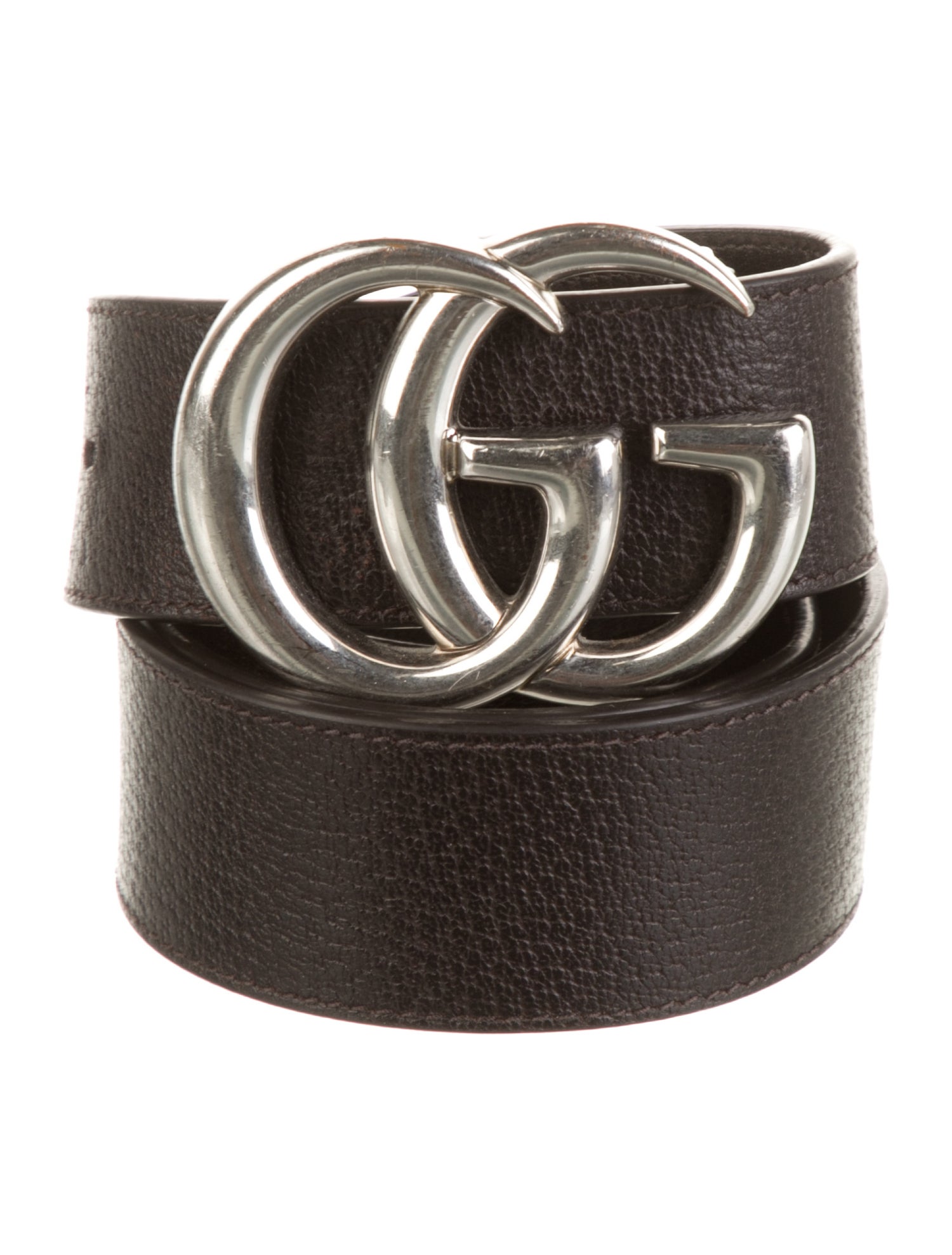 Gucci Running GG Logo Leather Belt